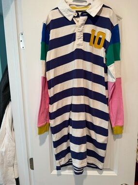 Boden Striped Top in Navy, White & Yellow - Sz 11-12 yrs — 041026